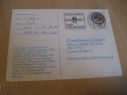BAD NEUENAHR 1983 To Frankfurt Heilbad Spa Medicinal Bath Thermal Health Cancel Card GERMANY - Briefe U. Dokumente