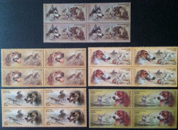 Russia. USSR. 1988 Hunting Dogs . Mi 5827-31. ** BL4 - Ungebraucht