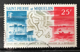 Timbre Oblitéré Poste Aérienne Saint Pierre Et Miquelon 1967 Yt N° 38 - Usati