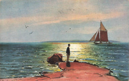 ARTS - Peintures Et Tableaux - Abend Am Meer - E.Robin - Carte Postale - Schilderijen