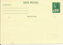 France Entiers Postaux - 0,60 Bequet Carte Postale - TB - Enveloppes Types Et TSC (avant 1995)