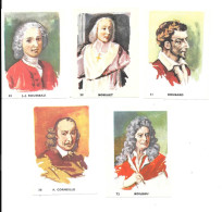 CT01 - IMAGES BISCOTTES PELLETIER - RONSARD - BOSSUET - BOILEAU - CORNEILLE - JEAN JACQUES ROUSSEAU - Other & Unclassified