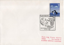 Austria Osterreich 1986 FDC Ausstellung Mineralien Fossilien Minerals Fossils, Mondgestein In Oberpullendorf, Bregenz - FDC