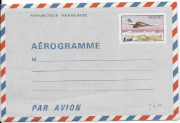 Timbres  > France > Entiers Postaux Aerogramme Concorde Survolant Paris 1,60 F Etat Neuf - Luchtpostbladen