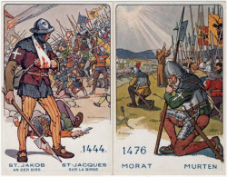 LE SOLDAT SUISSE A TRAVERS LES AGES. 2 Cartes. 1444 Jakob & 1476 Morat - Autres & Non Classés