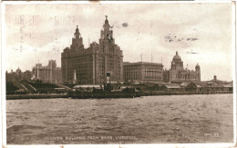 CPA Carte Postale Royaume Uni Liverpool Liver Buildings From River 1934  VM81102ok - Liverpool