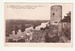 37 . Chinon . Le Château  . La Tour Du Moulin . Le Mur Romain Et La Vallée De La Vienne - Chinon