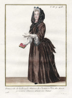 Demoiselle De La Royale Maison De St. Louis A St. Cir, Des Deux Premieres Classes, Allant Au Choeur - Maison R - Estampes & Gravures