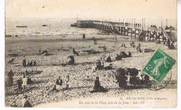 33   ARCACHON    COIN DE LA PLAGE PRES DE LA JETEE 1916 - Arcachon