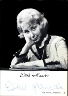 Autogrammkarte Schauspielerin Edith Hancke, Portrait, Autogramm - Acteurs