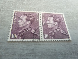 Belgique - Roi Léopold - 10f. - Brun-lilas - Double Oblitérés - Année 1951 - - Used Stamps