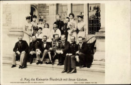 CPA Kaiserin Friedrich Mit Ihren Gästen, Wilhelm II - Familles Royales