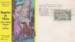 Enveloppe  FDC  Flamme  1er  Jour   FRANCE   BAGNOLES  DE  L' ORNE   1961 - 1960-1969