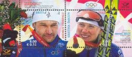 2006 590 Estonia Winter Olympic Winners - Turin, Italy Andrus Veerpalu Kristina Shmigun MNH - Estonie