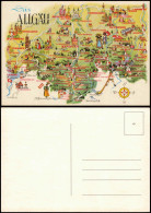 Ansichtskarte .Bayern Allgäu - Allgemein, Umgebungskarte Landkarte, Map 1970 - Sonstige & Ohne Zuordnung