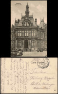 CPA Chauny Rathaus, Markttreiben 1916  Gel. Feldpoststempel - Chauny
