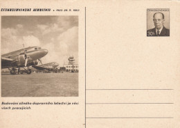 CPA - Douglas DC 3 - Compagnie C.S.A ( Czech Airlines ) - Entier Postal - 1946-....: Ere Moderne