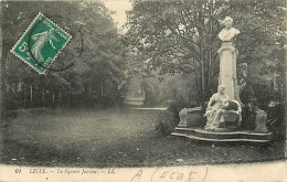 59 - Lille - Le Square Jussieu - Oblitération Ronde De 1917 - Etat Léger Pli Visible Et Carte Arrachée Sur 1 Cm Sur Le B - Lille