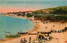 34 - Sète - La Corniche - Vue Générale Et La Plage - Scènes De Plage - Colorisée - CPA - Oblitération Ronde De 1938 - Vo - Sete (Cette)