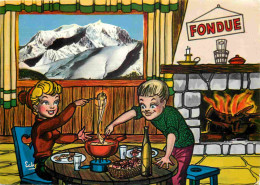 Recettes De Cuisine - Fondue - Art Illustration - Gastronomie - CPM - Voir Scans Recto-Verso - Ricette Di Cucina