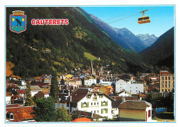 65 - Cauterets - La Ville Et Le Téléphérique Du Lys - Blasons - CPM - Voir Scans Recto-Verso - Cauterets