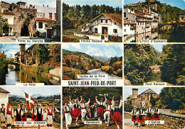 64 - Saint Jean De Pied De Port - Multivues - Folklore - Danse Basque - CPM - Voir Scans Recto-Verso - Saint Jean Pied De Port