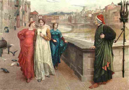 Art - Peinture - Firenze - Rencontre De Dante Avec Béatrice - CPM - Voir Scans Recto-Verso - Pintura & Cuadros