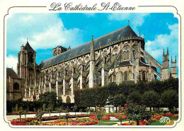 18 - Bourges - La Cathédrale Saint Etienne - Les Jardins De L'Evêché - Fleurs - Carte Neuve - CPM - Voir Scans Recto-Ver - Bourges