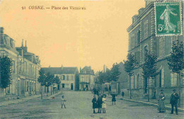 58 - Cosne Cours Sur Loire - Place Des Victoires - Animée - CPA - Oblitération De 1911 - Voir Scans Recto-Verso - Cosne Cours Sur Loire