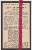 Devotie Doodsprentje Overlijden - Désiré Beddeleem Echtg Léonie Vandenbroucke - Stavele 1863 - 1927 - Obituary Notices