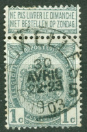 Belgique 53 Ob Second Choix Obli Bruxelles 5  - 1893-1907 Coat Of Arms
