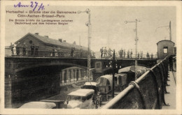 CPA Herbesthal Lontzen Wallonien Lüttich, Brücke über Die Bahnstrecke Köln Aachen Brüssel Paris - Otros & Sin Clasificación