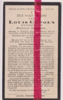 Devotie Doodsprentje Overlijden - Louis Capoen Echtg Mathilde Desaegher - Watou 1848 - Haringe 1926 - Esquela