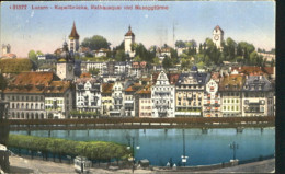 10550873 Luzern LU Luzern Bruecke Tuerme Quai X 1931 Luzern - Sonstige & Ohne Zuordnung