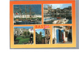 CORSE 20 2 B - BASTIA - Souvenir Bateau Voilier 3 Mats Le Port Vieille Maison Jardin Vue Générale - Bastia