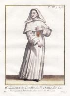 Religieux De L'Ordre De N. Dame De La Mercy, En Habit Ordinaire Dans La Maison - Mercedarians Orden De La Merc - Estampas & Grabados