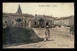 55 - LANEUVILLE-AU-RUPT - LA PLACE - CARTE COLORISEE - EDITEUR LALLEMAND - Autres & Non Classés