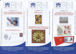 Vaticano 2019 15 Bollettini Ufficiali Emissioni Filatelico-numismatiche - Covers & Documents