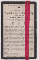 Devotie Doodsprentje Overlijden - Louis Werbrouck Echtg Rosalie Deruytter - Lichtervelde 1840 - Watou 1916 - Avvisi Di Necrologio