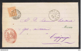 REGNO:   1880  -  20 C. UMBERTO I°  -  MASER  IN  CORSIVO  VERDE  -  ANNULLO  CRESPANO  1494  A  SBARRE  -  RR - Storia Postale