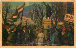 Hungary Historical Events Trade Card Meeting Beket Akarunk - Hongrie