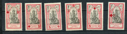INDE 43/48 CROIX ROUGE NEUF CHARNIERE - Unused Stamps