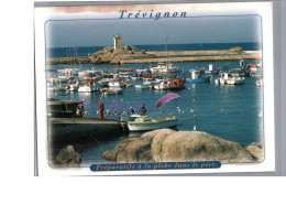 TREGUNC 29 - Le Port De TREVIGNON Le Phare Bateau Voilier Mouette Préparatifs à La Pêche Dans Le Port - Trégunc