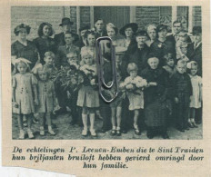 Sint-Truiden :  Echtelingen Briljanten Bruiloft ( Origineel Knipsel Zondagsvriend 1936 ) - Unclassified