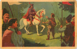 Hungary Historical Events Trade Card Lord On Horseback - Hongrie