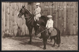 AK Prinz Wilhelm Von Preussen, Zu Pferd Mit Seinem Bruder Prinz Louis Ferdinand  - Koninklijke Families