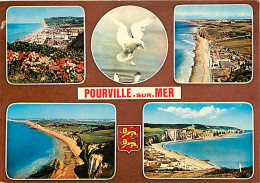 76 - Pourville Sur Mer - Multivues - Blasons - CPM - Voir Scans Recto-Verso - Otros & Sin Clasificación