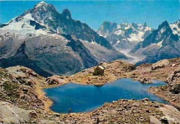 74 - Chamonix - Mont-Blanc - Le Lac Blanc - L'Aiguille Verte - Le Dru - Grandes Jorasses - La Mer De Glace - CPM - Voir  - Chamonix-Mont-Blanc