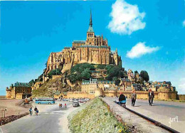 50 - Le Mont Saint Michel - Vue Générale - Automobiles - Bus - Flamme Postale - CPM - Voir Scans Recto-Verso - Le Mont Saint Michel