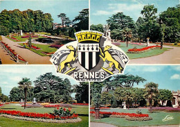 35 - Rennes - Le Jardin Du Thabor - Multivues - Fleurs - Blasons - CPM - Voir Scans Recto-Verso - Rennes